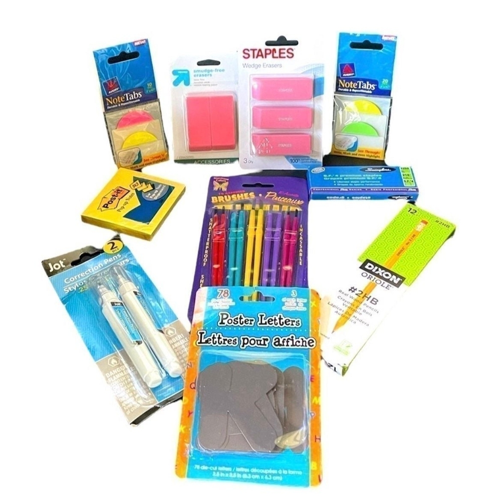 Back to School 10-Piece Stationery Set Notebooks Pencils Supplies New